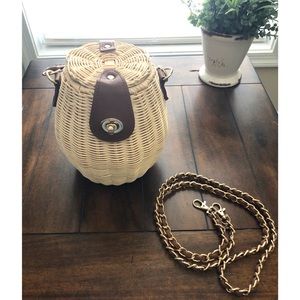 Pink Haley straw bag from Nordstrom Rack